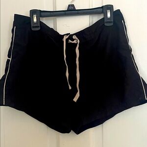Faded Glory Black Athletic Shorts with White Accents
